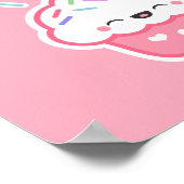 Cute Cupcake met Sprinkles Poster (Hoek)