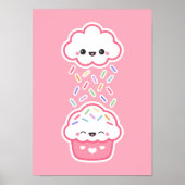Cute Cupcake met Sprinkles Poster (Voorkant)