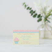 Cute Cupcake met Stippen! Afsprakenkaartje (Staand voorkant)