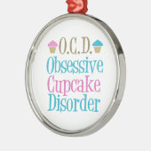 Cute Cupcake Metalen Ornament (Links)