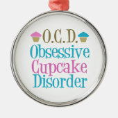 Cute Cupcake Metalen Ornament (Voorkant)