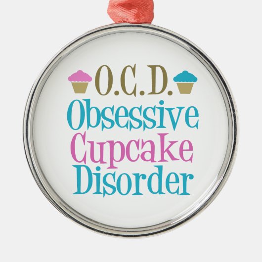 Cute Cupcake Metalen Ornament (Voorkant)