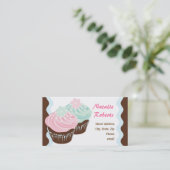 Cute Cupcake-oproepkaart Contactkaartje (Staand voorkant)