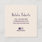 Cute Cupcake Pastry Chef Homemade Bakery Vierkante Visitekaartje (Achterkant)