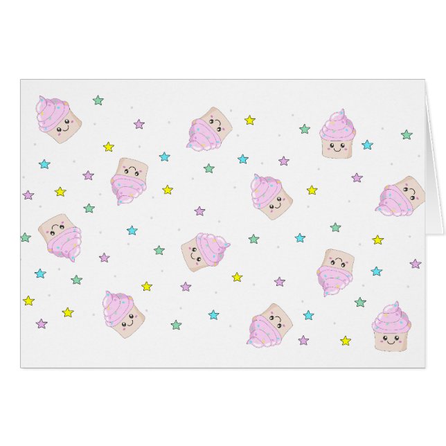 Cute cupcake-patroon (Voorkant Horizontaal)