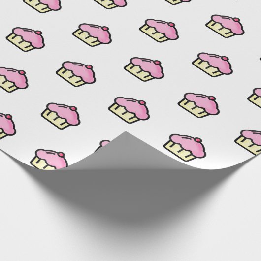 Cute Cupcake Patroon Cadeaupapier (Hoek)