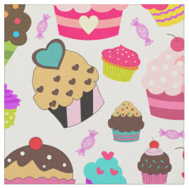 Cute Cupcake Patroon Stof