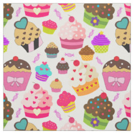 Cute Cupcake Patroon Stof