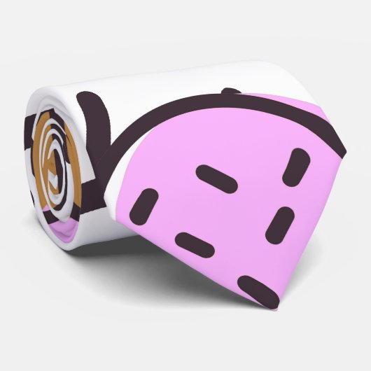 Cute Cupcake Patroon Stropdas (Opgerold)