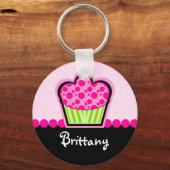 Cute Cupcake, persoonlijke Sleutelhanger (Voorkant)