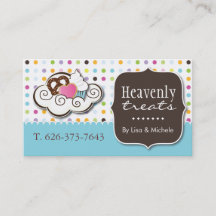 Cute Cupcake, Pretzel en Cookie Visitekaartje