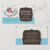 Cute Cupcake, Pretzel en Cookie Visitekaartje (Voorkant / Achterkant)