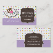 Cute Cupcake, Pretzel en Cookie Visitekaartje (Voorkant / Achterkant)