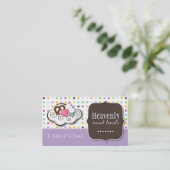 Cute Cupcake, Pretzel en Cookie Visitekaartje (Staand voorkant)