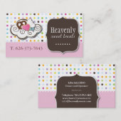 Cute Cupcake, Pretzel en Cookie Visitekaartje (Voorkant / Achterkant)