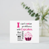 Cute Cupcake quote, geluk Briefkaart (Staand voorkant)
