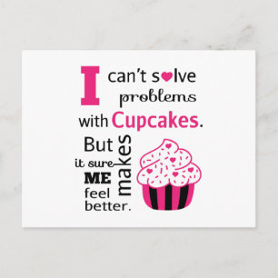 Cute Cupcake quote, geluk Briefkaart