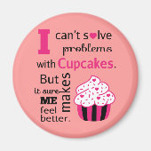 Cute Cupcake quote, geluk Magneet (Voorkant)