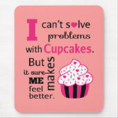 Cute Cupcake quote, geluk Muismat (Voorkant)