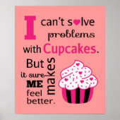 Cute Cupcake quote, geluk Poster (Voorkant)