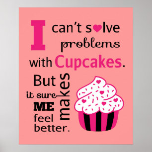 Cute Cupcake quote, geluk Poster