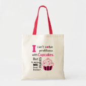 Cute Cupcake quote, geluk Tote Bag (Voorkant)