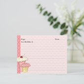 Cute Cupcake Recipcards Briefkaart (Staand voorkant)