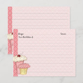 Cute Cupcake Recipcards Briefkaart (Voorkant / Achterkant)