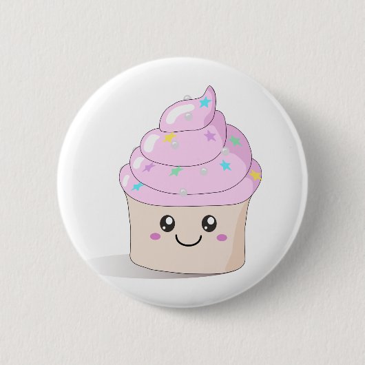 Cute Cupcake Ronde Button 5,7 Cm (Voorkant)