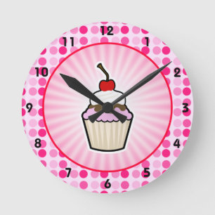 Cute Cupcake Ronde Klok