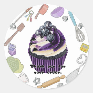 Cute cupcake ronde sticker