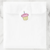 Cute Cupcake Ronde Sticker (Tas)