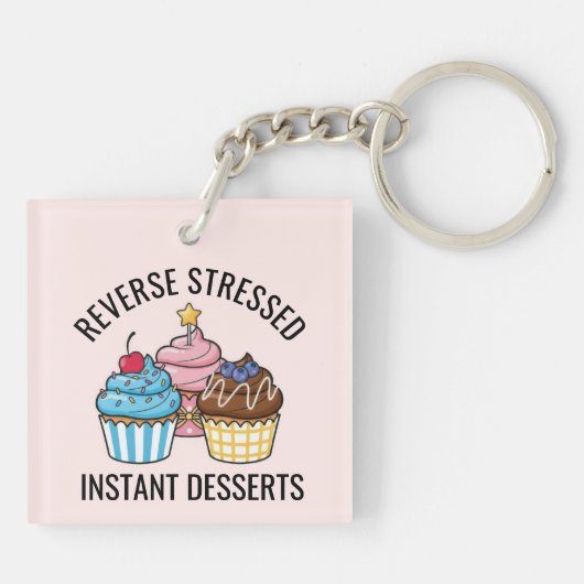 Cute Cupcake Sleutelhanger (Achterkant)