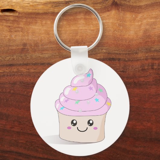 Cute Cupcake Sleutelhanger (Voorkant)