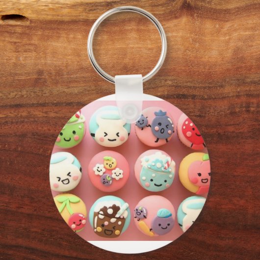 Cute Cupcake Sleutelhanger (Voorkant)