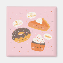 Cute cupcake, taart en donut