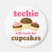 Cute Cupcake Techie Magneet (Voorkant)