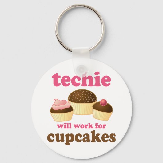 Cute Cupcake Techie Sleutelhanger (Voorkant)