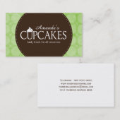 Cute Cupcake-template voor visitekaartjes (Voorkant / Achterkant)