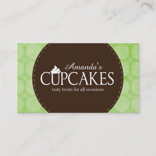 Cute Cupcake-template voor visitekaartjes (Voorkant)