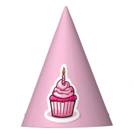 Cute Cupcake Theme Birthday Girl Custom Party Pet Feesthoedjes
