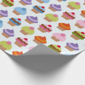 Cute Cupcake-variëteit Cadeaupapier (Hoek)