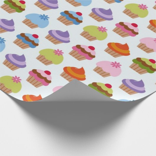 Cute Cupcake-variëteit Cadeaupapier (Hoek)