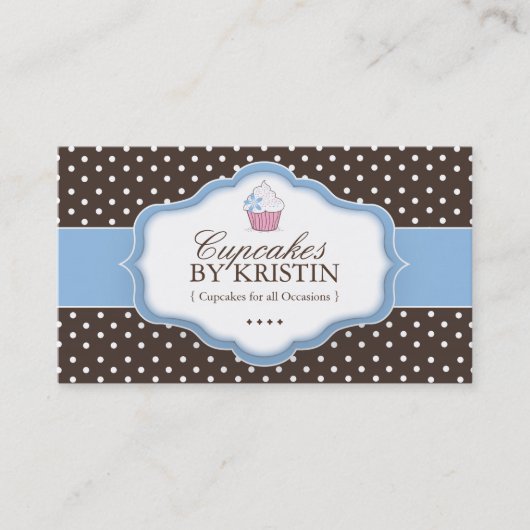 Cute Cupcake Visitekaartje (Voorkant)