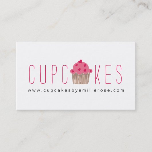 Cute Cupcake Visitekaartje (Voorkant)