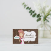 Cute Cupcake-Visitekaartjes Visitekaartje (Staand voorkant)