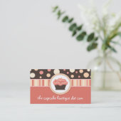 Cute Cupcake-Visitekaartjes Visitekaartje (Staand voorkant)