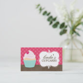 Cute Cupcake-Visitekaartjes Visitekaartje (Staand voorkant)