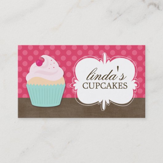 Cute Cupcake-Visitekaartjes Visitekaartje (Voorkant)