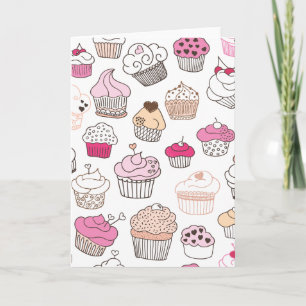 Cute cupcake zoete doodskaart kaart